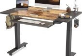 Height Adjustable Electric Standing Desk with Keyboard Tray